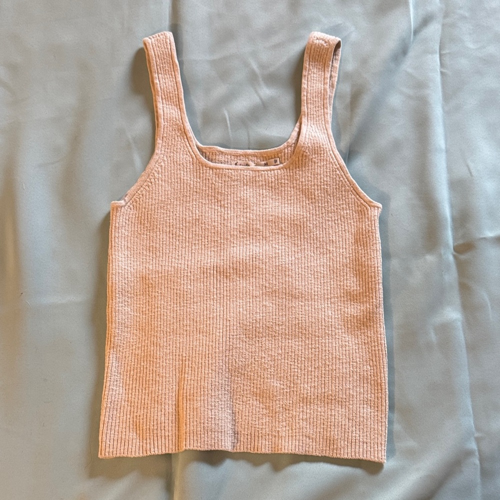 Faherty’s Women's Ribbed Knit Sweater Tank Top - Cream size M